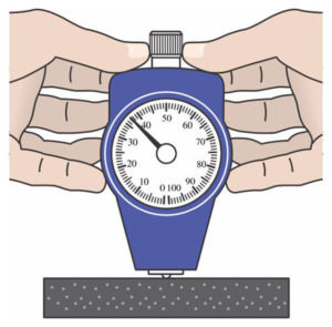 durometer measuring hardness